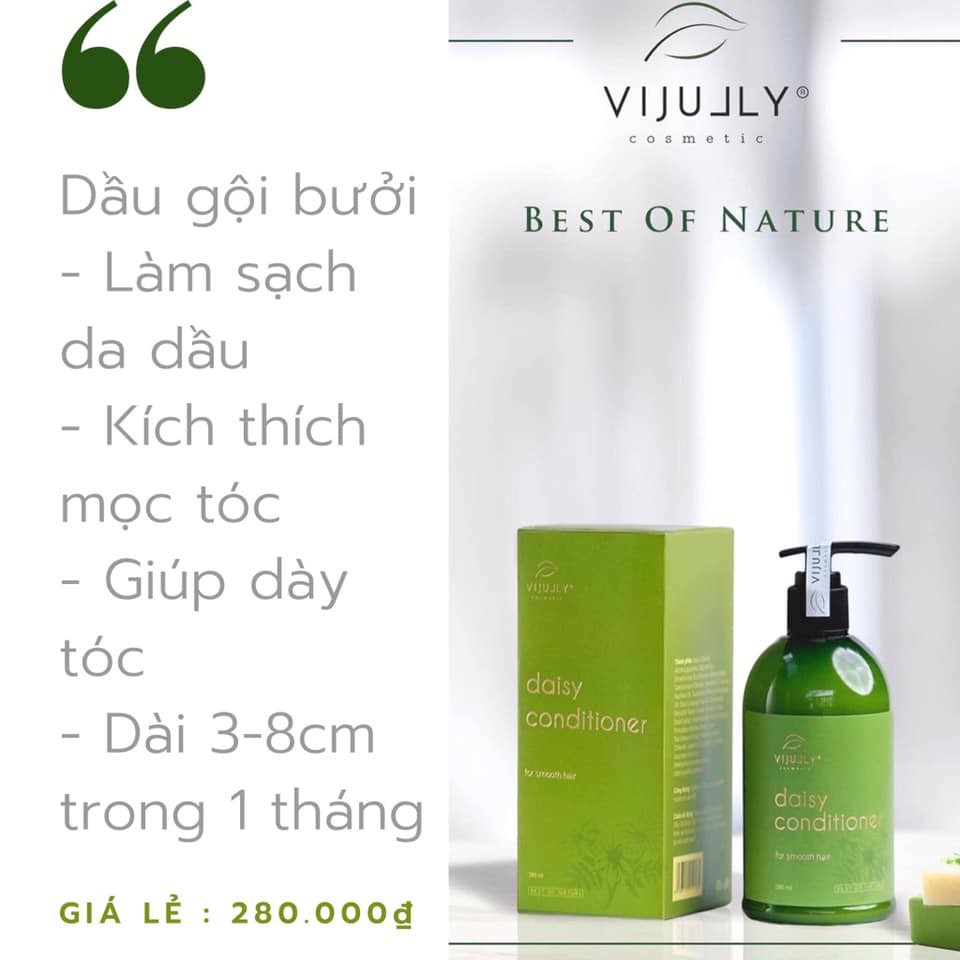 Dầu xả Dừa hoa cúc ⚡ CAM KẾT CHẤT LƯỢNG ⚡ Dầu xả dừa hoa cúc Vijully phục hồi tóc hư tổn, giảm xơ rối chẻ ngọn