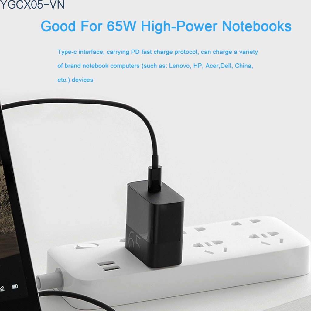 Dây Cáp Sạc Nhanh 65w Cổng Usb Type C Cho Laptop Dell / Hp / Asus / Lenovo / Acer | BigBuy360 - bigbuy360.vn