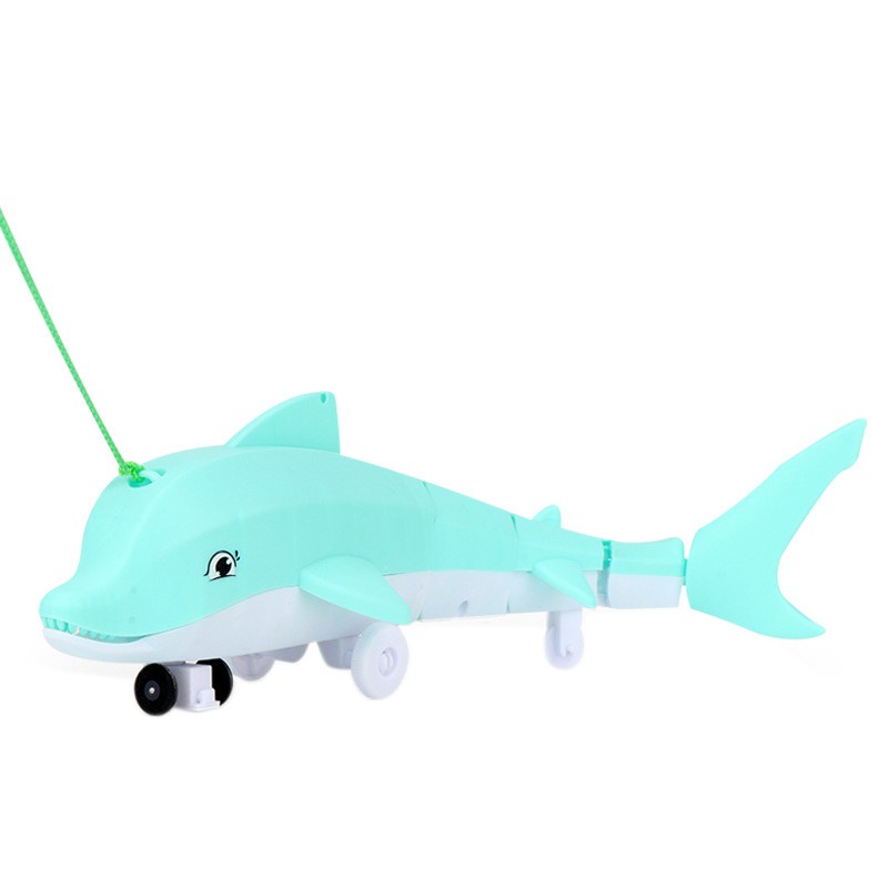 Electric Leash Dolphin Toy Light and Music Fun Children's Toy Blue