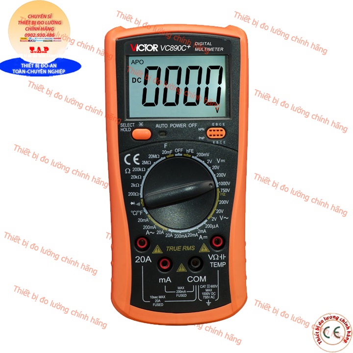 Victor VC890C + Đồng hồ vạn năng điện tử Victor VC-890C+ đo ac/dc điện áp, dòng điện, điện dung, tần số, nhiệt độ