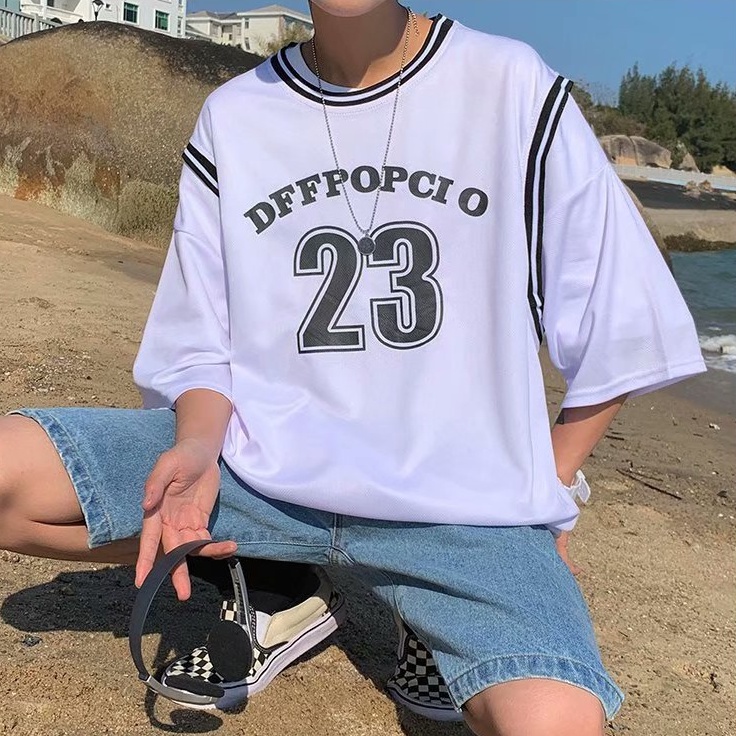 Áo Phông Tay Lỡ Số 23 Unisex Cho Cả Nam Và Nữ; Áo Thun Tay Lỡ Unisex Cả Nam Và Nữ Vải Cotton Đẹp