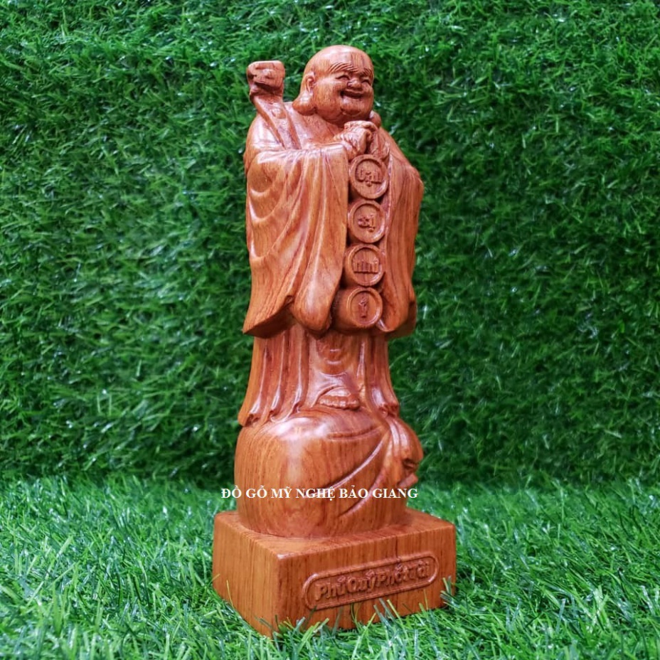 [GIA RE] Tượng phật di lặc chúc phúc gỗ hương