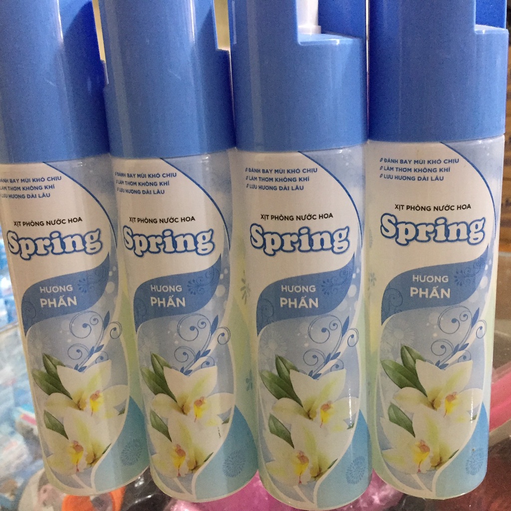 xịt phòng hương phấn 225ml spring