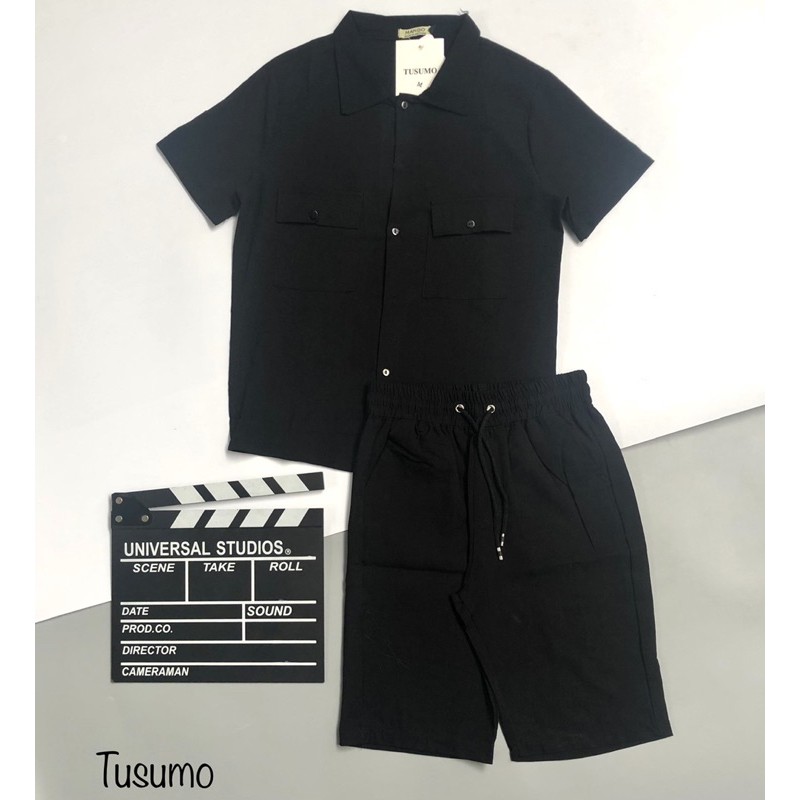 Đồ bộ chất đũi nam cổ bẻ ảnh thật . Đồ bộ hè nam đũi . | BigBuy360 - bigbuy360.vn