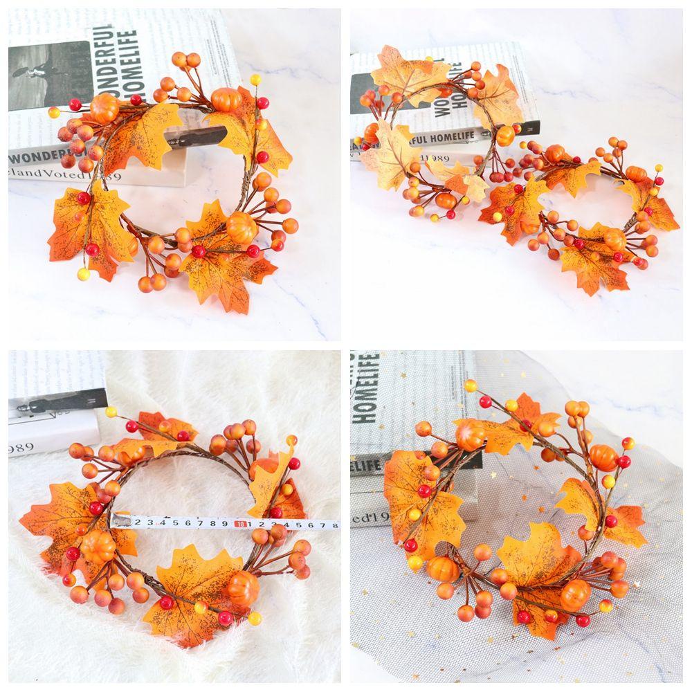 CONOPERY Vòng Hoa Treo Cửa Trang Trí Lễ Tạ Ơn Ngoài Trời