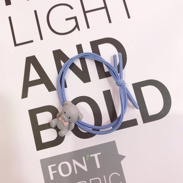 [ Hinh thật ] Dây cột tóc hình gấu nhiều màu