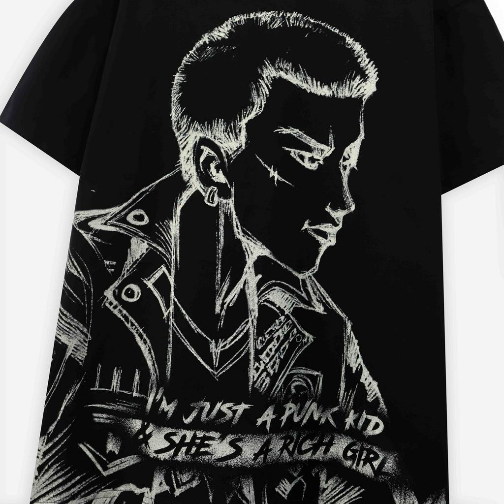 Áo thun NEEDS OF WISDOM Punk Kid Tee - Black - Local Brand Chính Hãng