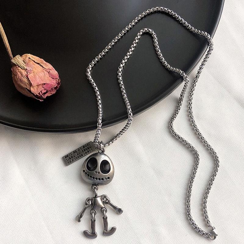 Dây Chuyền Vòng Cổ Cuban Titan Cao Cấp Mặt Hình Bộ Xương Độc Đáo Cá Tính Cho Nam Nữ - Maxshopdoc