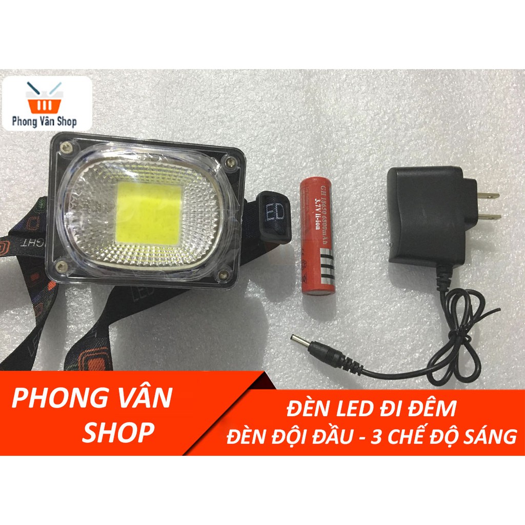 Đèn led đi đêm đội đầu - 3 chế độ sáng - có pin và sạc