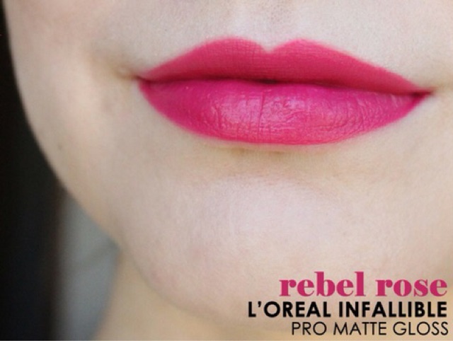 Son kem lì L'Oréal Paris - Infallible Pro Matte Gloss 6.3mL - 304 - Rebel Rose : Hồng tím đậm