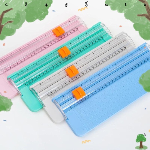 Dụng Cụ Thước Cắt Giấy Tiện Dụng Nhiều Màu Sắc Đa Dạng Mini Paper Cutter Missbook Cây Đầu To