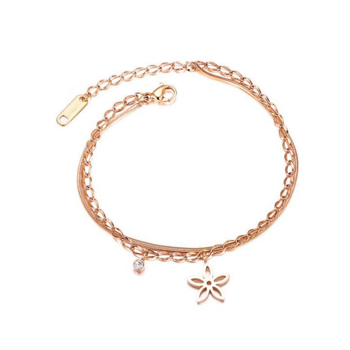 Lắc Tay Hoa Xinh Titan Ko Đen Cao Cấp TT 2070 - TT 2070