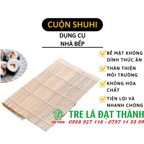 Mành Tre Cuốn kimbab/SuShi Hàn Quốc, mành tre làm cơm cuộn