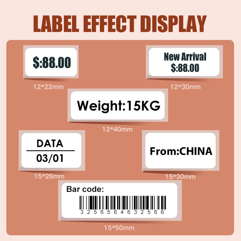 Niimbot D11/D110 Nhãn in Tên Nhãn dán nhãn trắng không thấm nước tự dính