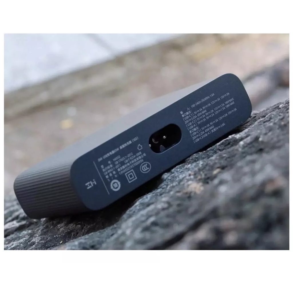 Bộ sạc Zmi hỗ trợ PD 3 cổng 65W HA932 kèm cáp C to C