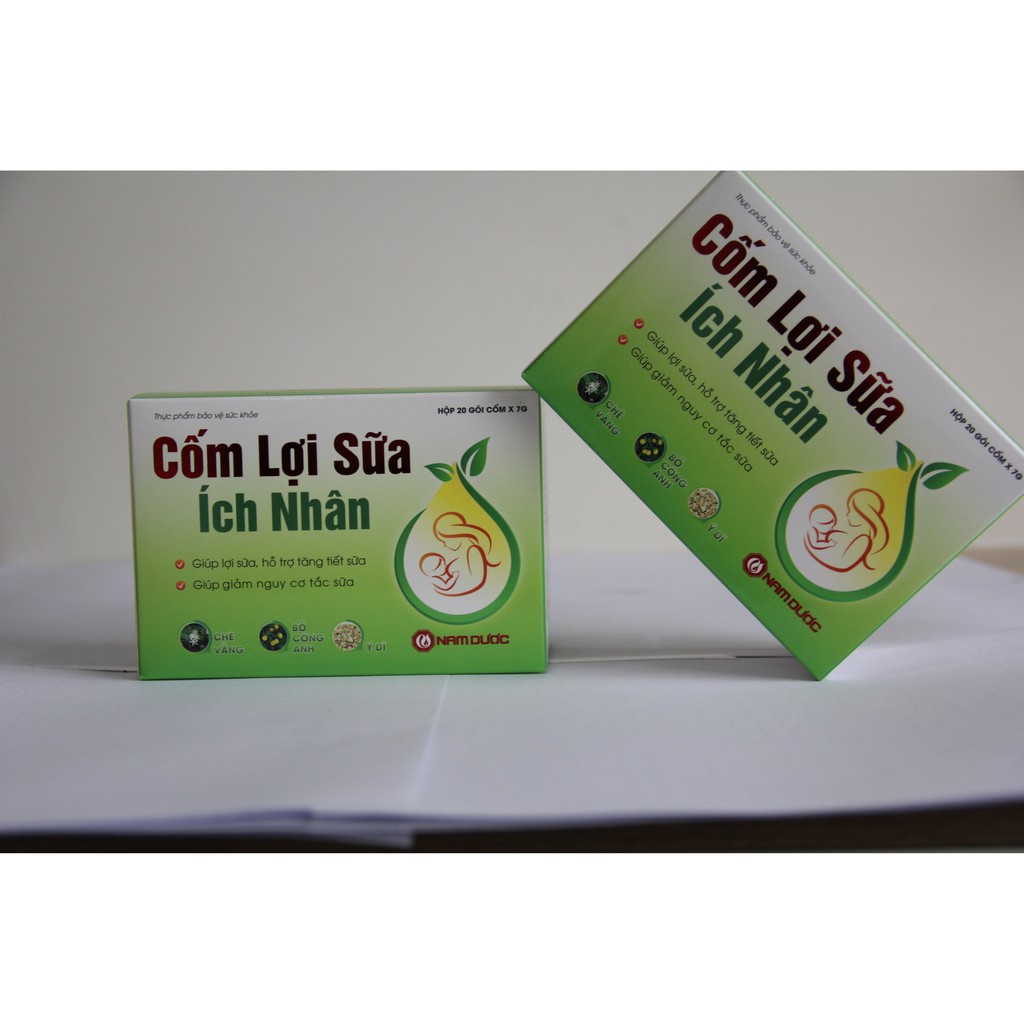 CỐM LỢI SỮA ÍCH NHÂN – Hỗ trợ tăng tiết sữa, giảm nguy cơ tắc sữa của phụ nữ sau sinh và cho con bú (20 gói)