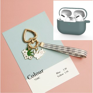 Vỏ Bảo Vệ Hộp Sạc Tai Nghe airpods pro 1 2 apple bluetooth Không Dây Chất Liệu Silicon Mềm Gắn Móc Khóa Hình Cô Gái / Thỏ / Hoa Anh Đào Kiểu Nhật Bản