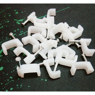 100 Nẹp Dây Điện 12mm Vuông- Đinh Ghim Dây Điện 12mm Thi Công Nhanh Chóng Tiện Dụng.