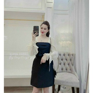 Đầm tiểu thư tay cột nơ
