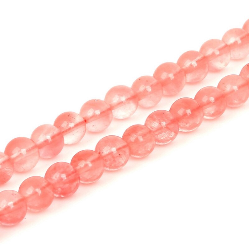 Chuỗi hạt đá tròn 4m 6m 8m 10mm màu dưa hấu dành cho làm trang sức DIY