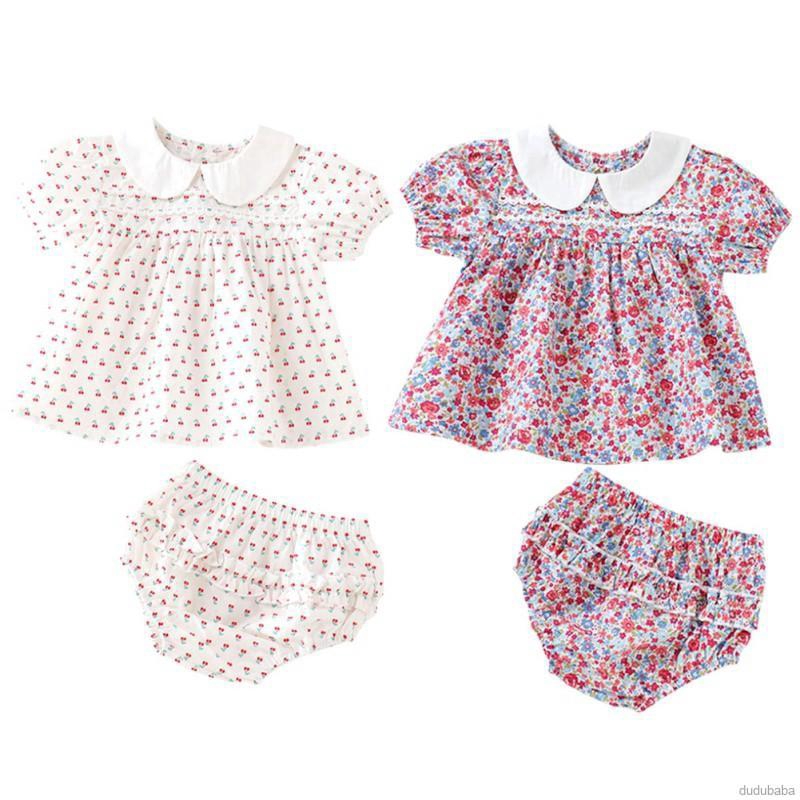 Bộ áo sơ mi tay ngắn + quần short cho bé gái