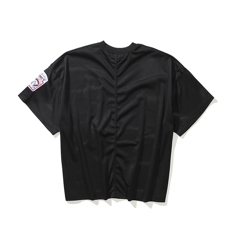 * * * Áo Thun Ngắn Tay Dáng Rộng In Chữ FEAR OF GOD FOG mainline Phong Cách Đường Phố Cho Nam Và Nữ