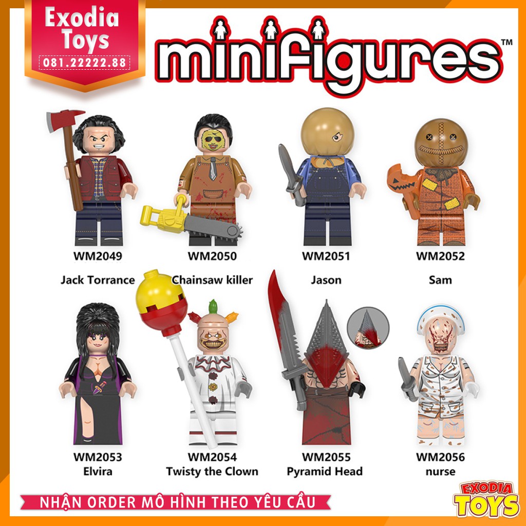 Xếp hình Minifigure các nhân vật trong phim kinh dị ngày lễ Halloween - Đồ Chơi Lắp Ghép Sáng Tạo - WM6101