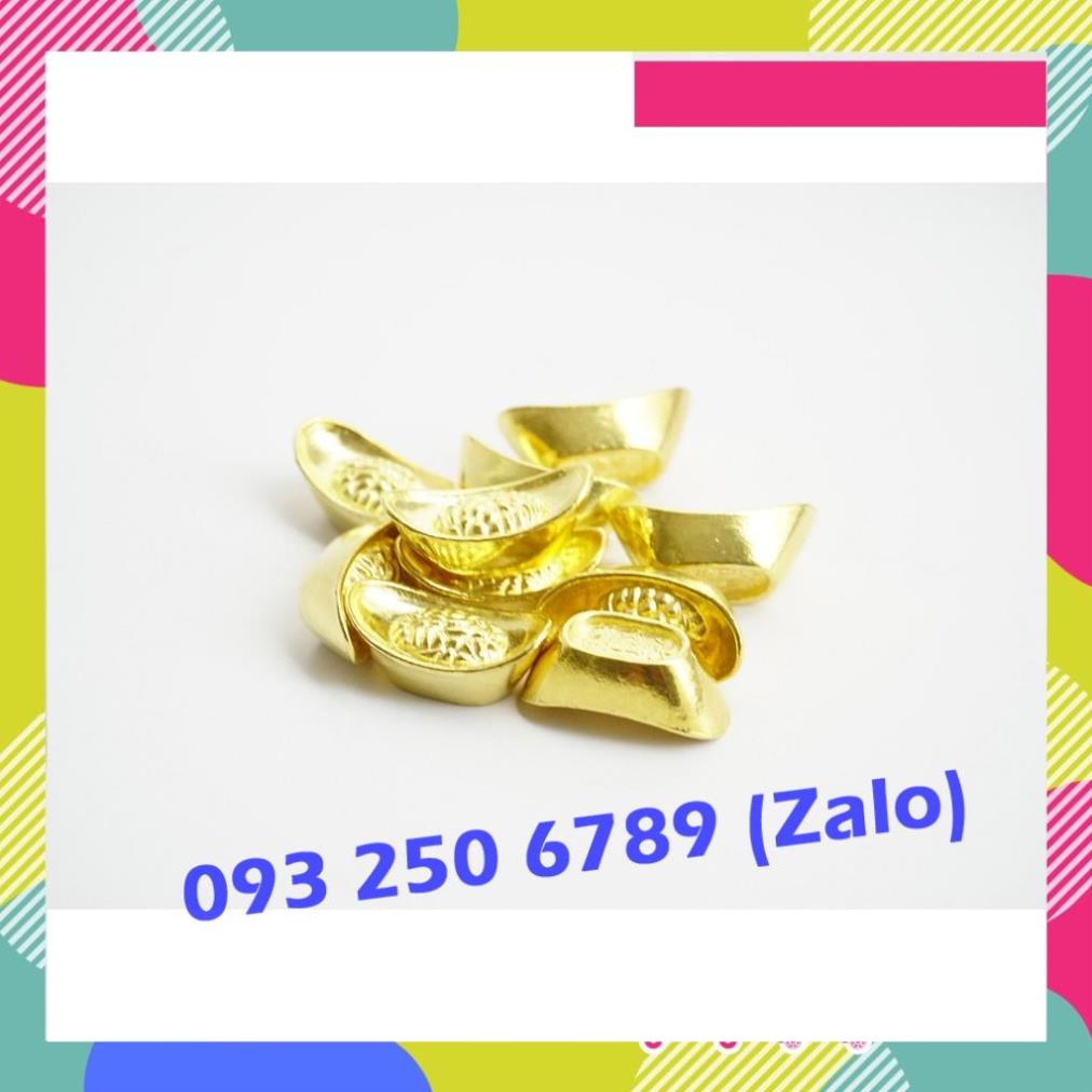 [SẴN HÀNG] Thỏi vàng Thần Tài đồng mạ vàng tài lộc giàu có - Nhiều size đặt bàn thờ Thần Tài