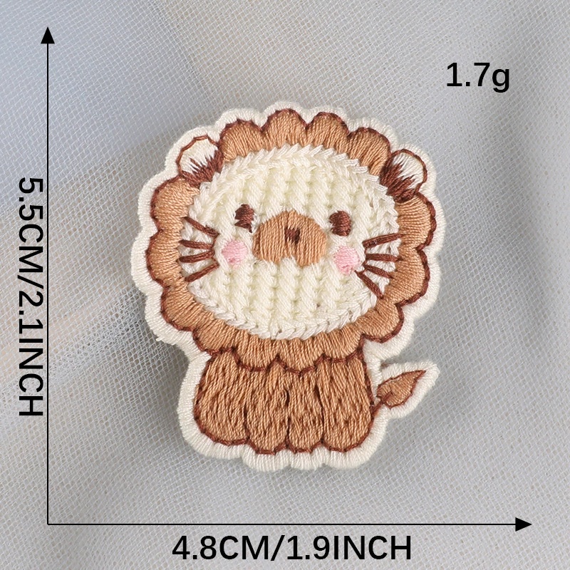 Miếng Dán Ủi Thêu Họa Tiết Hoạt Hình Động Vật Dễ Thương Dùng Trang Trí Quần Áo DIY