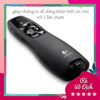 [BLcomputer] Bút Trình Chiếu -Bút Chỉ Laser Logiteche R400 tặng kèm túi da đựng
