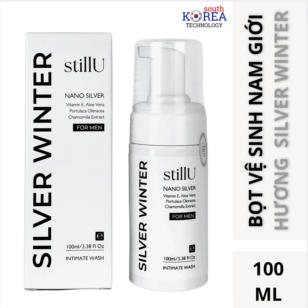 Combo dung dịch vệ sinh nam nữ tạo bọt, dung dịch vệ sinh nam nữ Silver Winter 100ml & Magical Moment 100ml