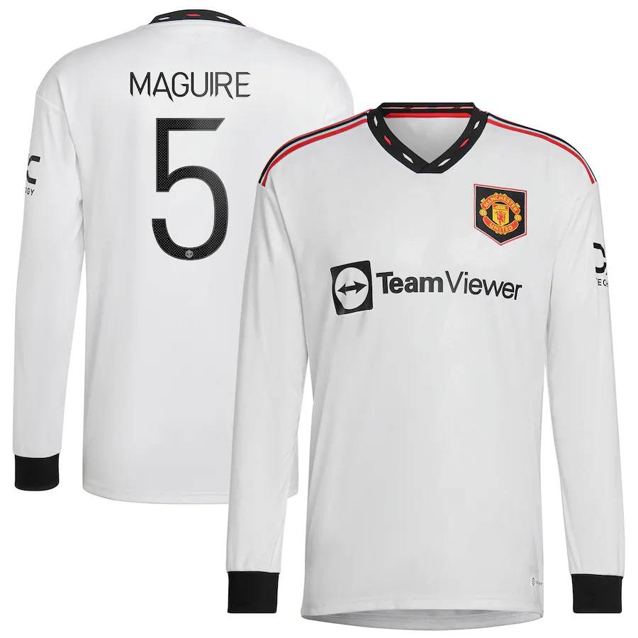 Áo Thun Bóng Đá Tay Dài YT3 22 / 23 UEFA MU Away Ronaldo B Fernandes Maguire Rashford TY3