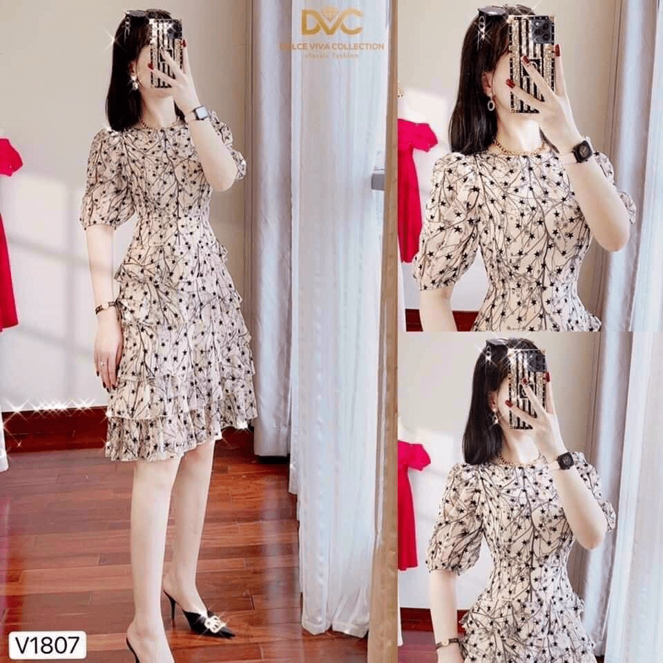 (Free ship) Đầm Lụa Kiểu Basic Đẹp Thùy Mị Sale 50% UP VLTN Shop