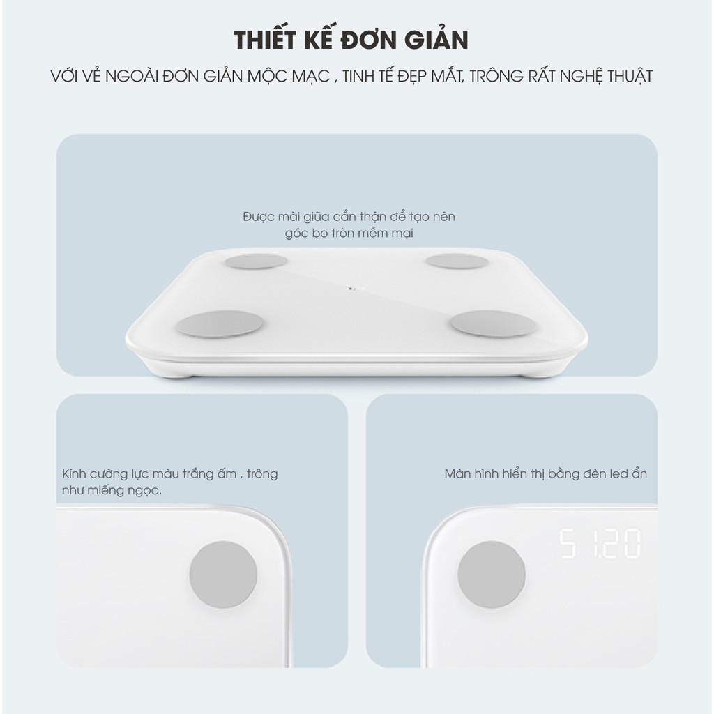 Cân sức khỏe điện tử thông minh Xiaomi Body composition Scale gen 2 | XIAOMI ECOSYSTEM STORE