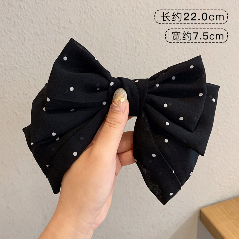 Kẹp tóc phối nơ họa tiết tùy chọn dễ thương