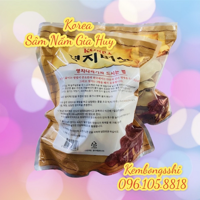 Nấm Linh Chi BAO TỬ THƯỢNG HẠNG Túi 1KG Hàn Quốc