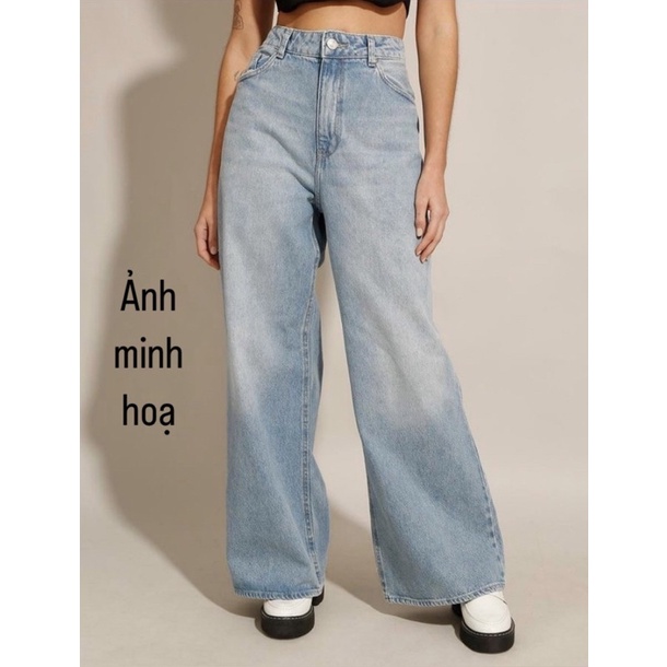 (Q363) Quần jeans cotton ống rộng vintage YMI - Thanh lý vnxk