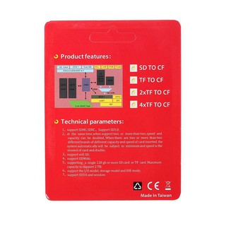 Adapter chuyển 2 khe thẻ microSD thành thẻ CF