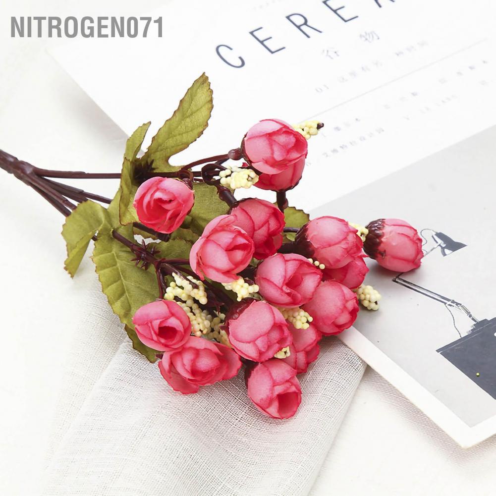 Nitrogen071 Cành hoa hồng giả trang trí tiệc nhà ở