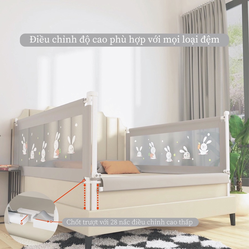 Thanh chắn giường Honper cao cấp thiết kế Hàn Quốc phân phối chính hãng bởi babyhop