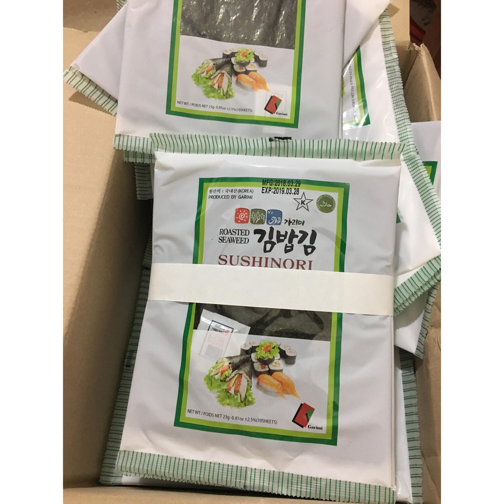  LÁ RONG BIỂN CUỘN CƠM SHUSHINORI 10 LÁ/TỆP (alifoodmart)