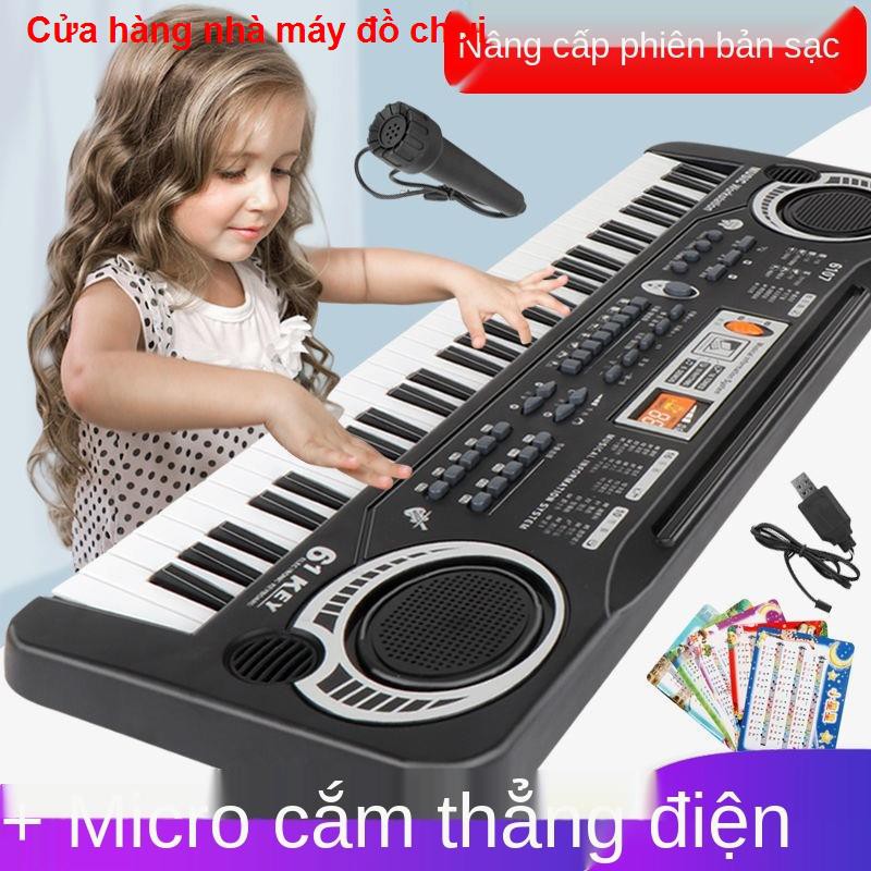 đồ chơipiano điện tử cho trẻ em mới bắt đầu giới thiệu về bé đa chức năng thiết bị âm nhạc 61 phím đồ chơi trai v1