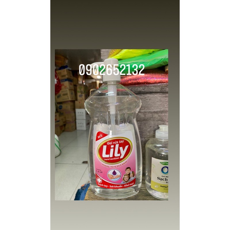 Gel nước rửa tay khô LiLy 1.5l