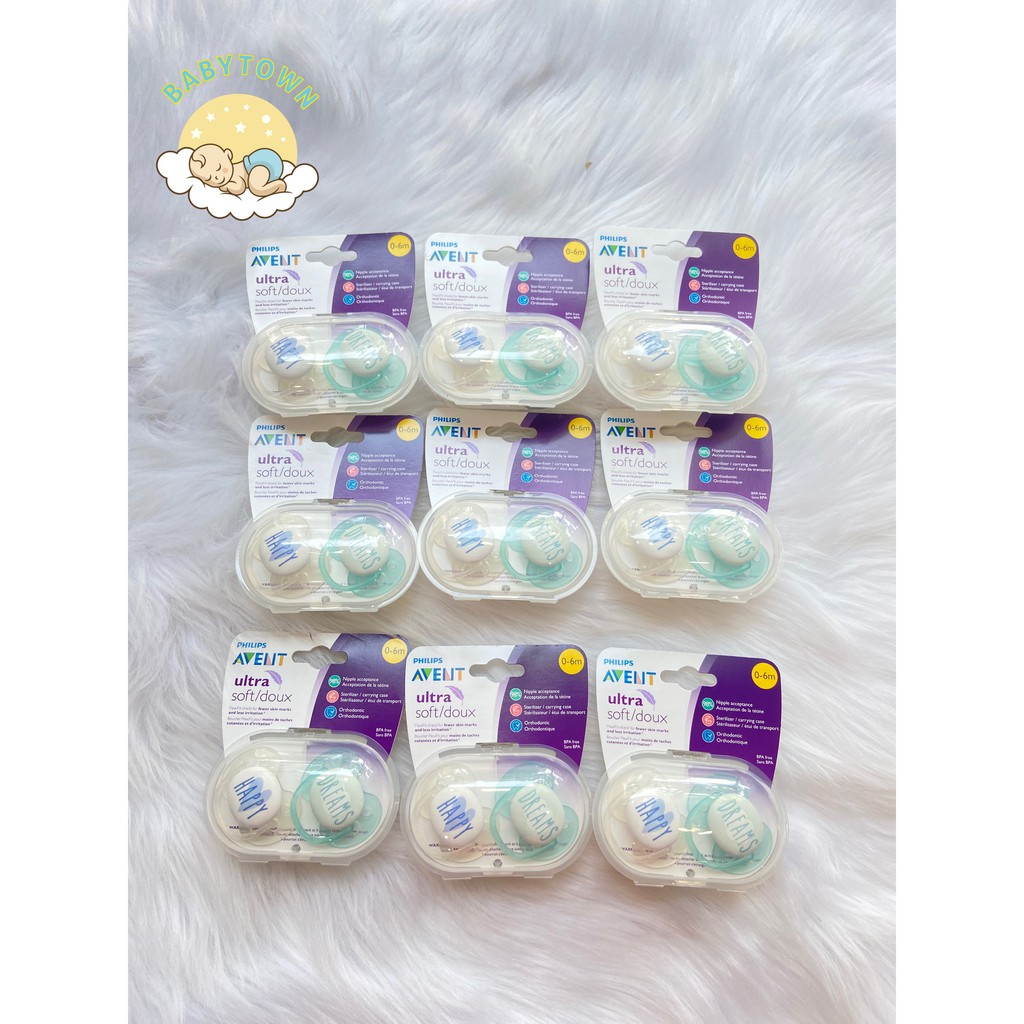 Ti giả/Ti ngậm Philips Avent Ultra Soft size 0-6m,6-18m