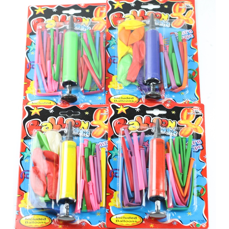 Vỉ đồ chơi bong bóng tạo hình nghệ thuật + dụng cụ bơm cho bé