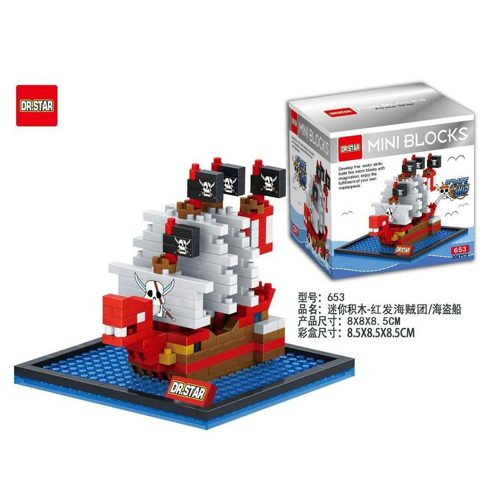 Combo 4 thuyền hải tặc nhỏ tặng kèm búa