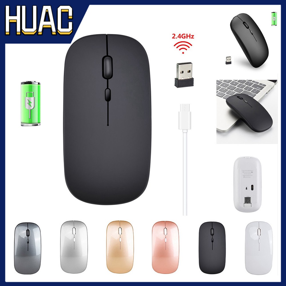 Chuột Không Dây 2.4g Siêu Mỏng Có Thể Sạc Lại Được