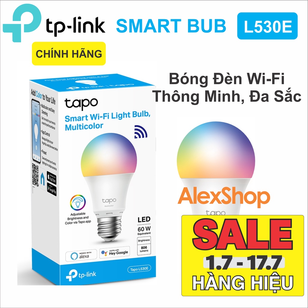 Bóng Đèn Thông Minh TP-Link Tapo L530E / L510E 16 Triệu Màu/ 1 Màu Hồng Thích Hợp Google Assistant và Alexa - Chính Hãng