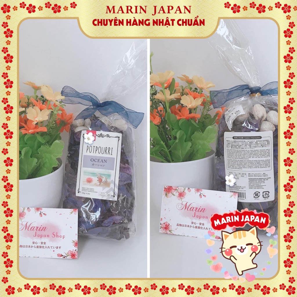 (Sale, Hàng Nhật) Túi hoa khô thơm tinh dầu hương hoa hồng , oải hương lavender , vanilla Potpourri siêu thơm Nhật Bản