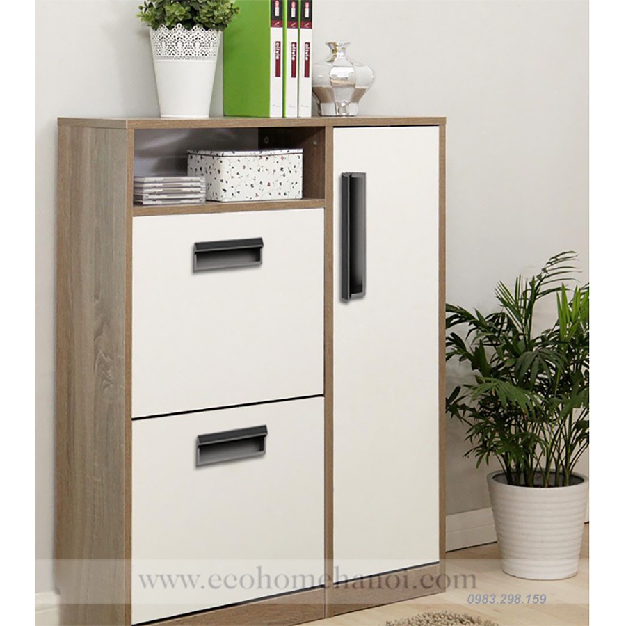 Tay nắm âm cánh tủ  viền phối da cao cấp CH8022